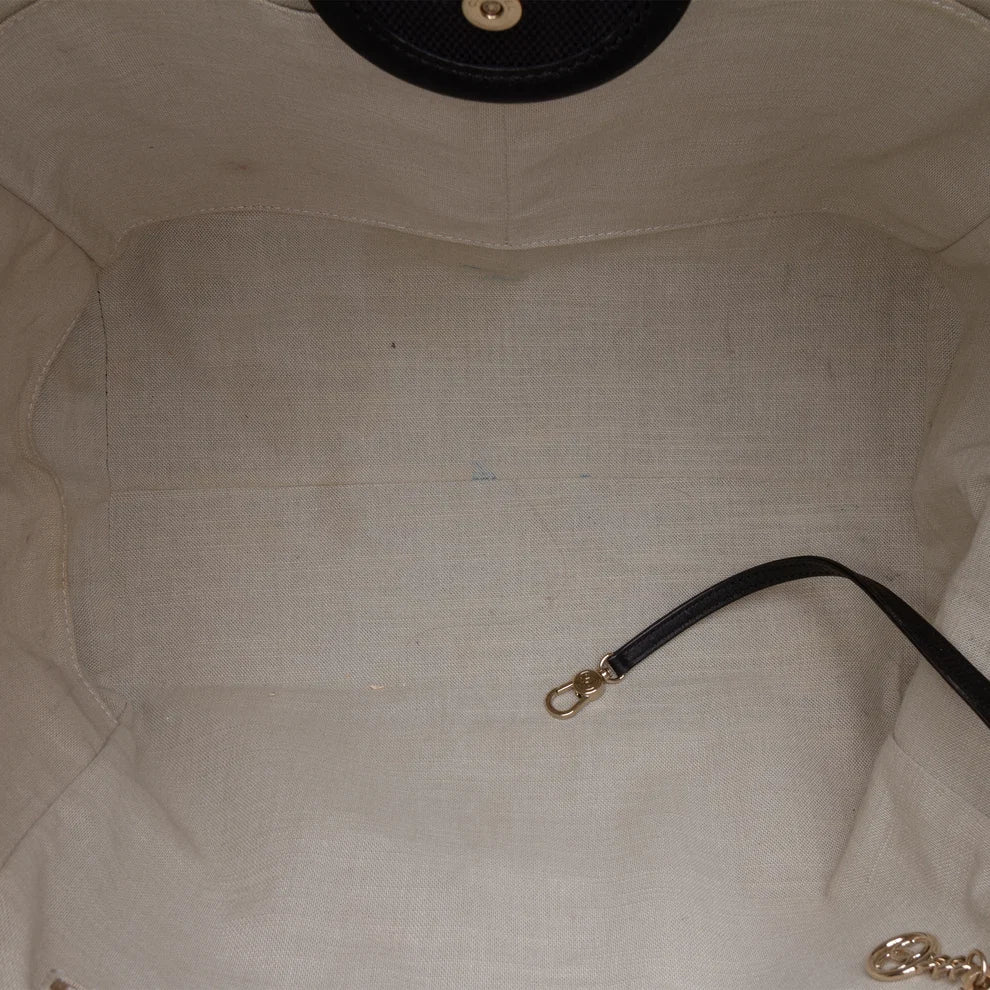 Chanel Medium Canvas Square Stitch Deauville Tote Bag