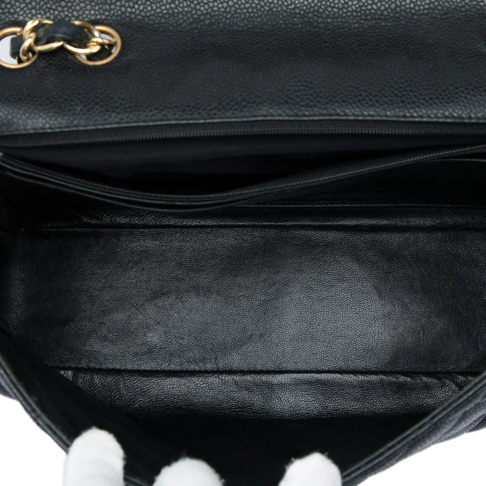 Chanel Jumbo Classic Caviar Single Flap Bag