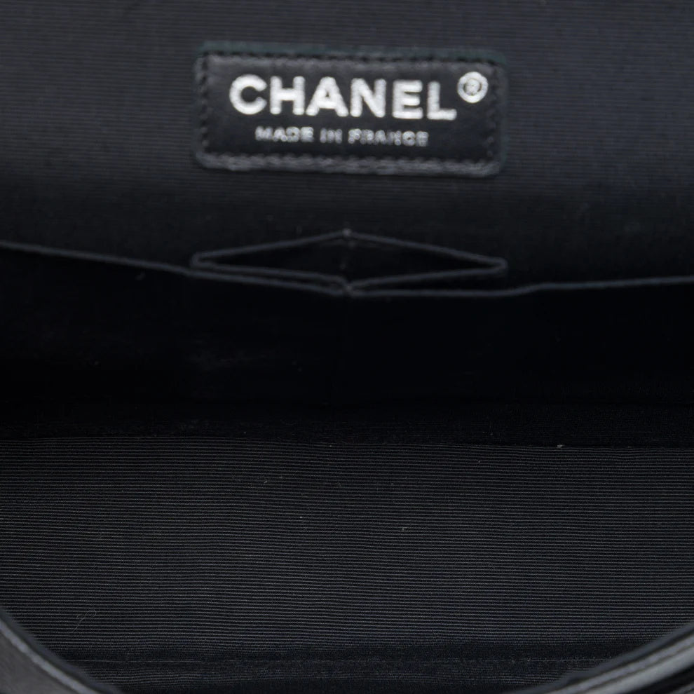 Chanel Medium Classic Tweed and Caviar Double Flap Bag