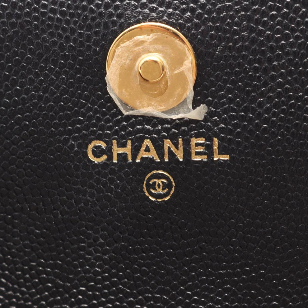 Chanel CC Quilted Caviar Single Flap Bag