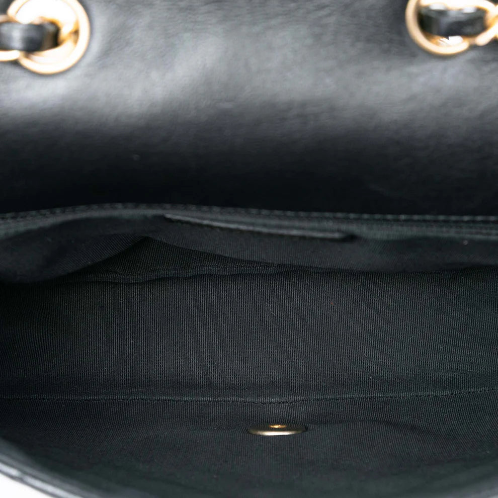 Chanel Quilted Lambskin Braided Saddle Flap Bag