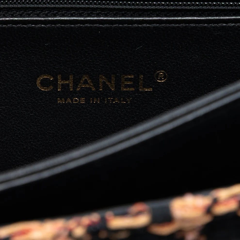 Chanel Medium Quilted Tweed Beauty Lock Flap Bag