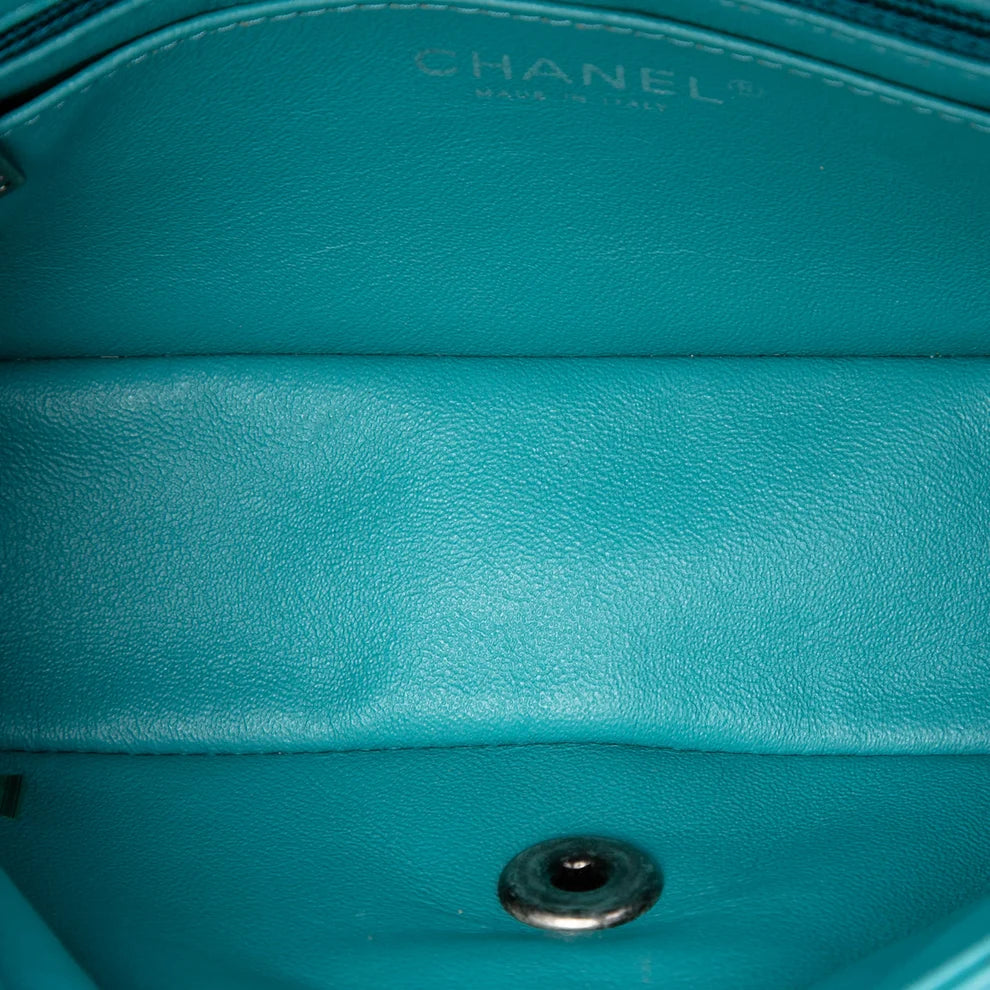 Chanel Mini Rectangular Classic Tricolor Lambskin Single Flap Bag