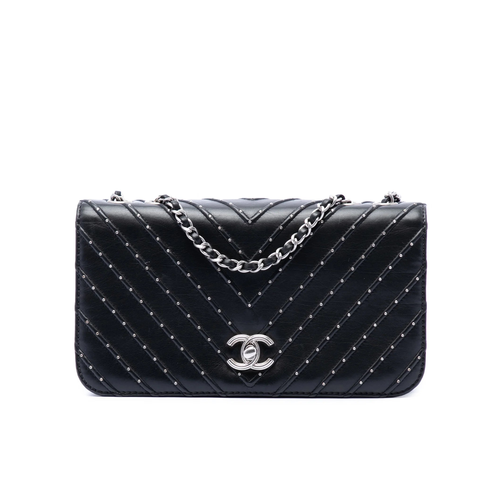 Chanel Chevron Lambskin Stud Wars Full Flap