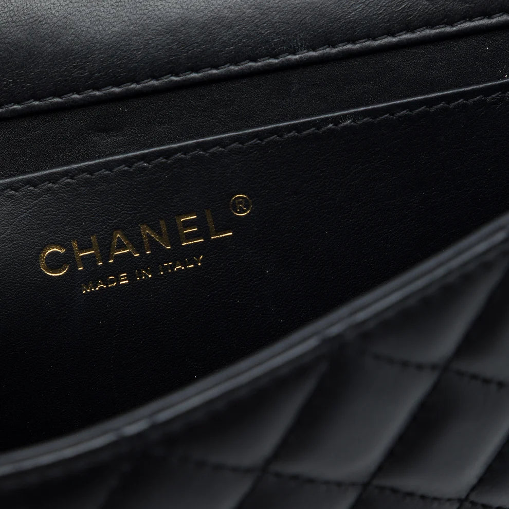 Chanel CC Quilted Lambskin Fantasy Pearl Single Flap Bag
