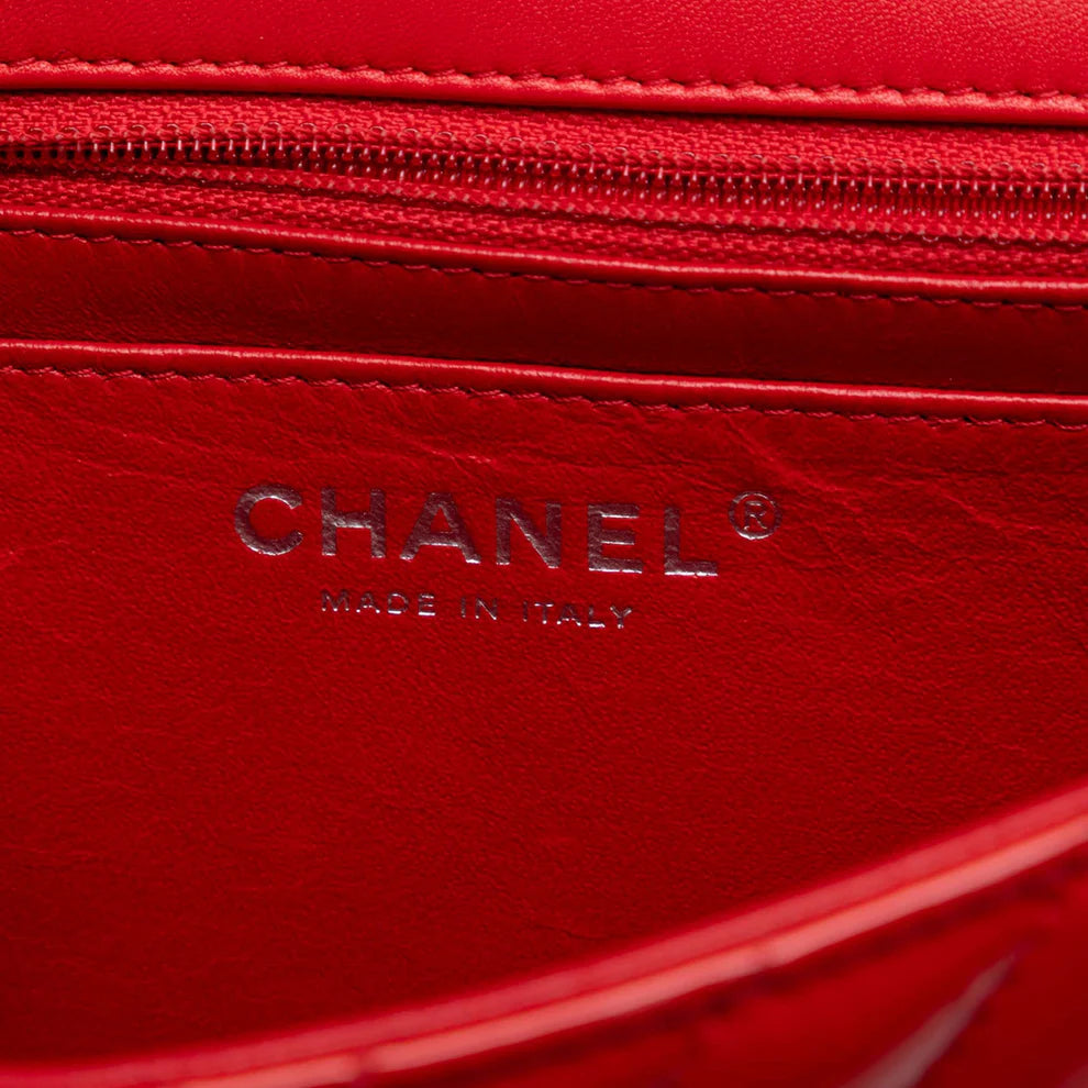 Chanel Mini Rectangular Classic Chevron Patent Single Flap Bag