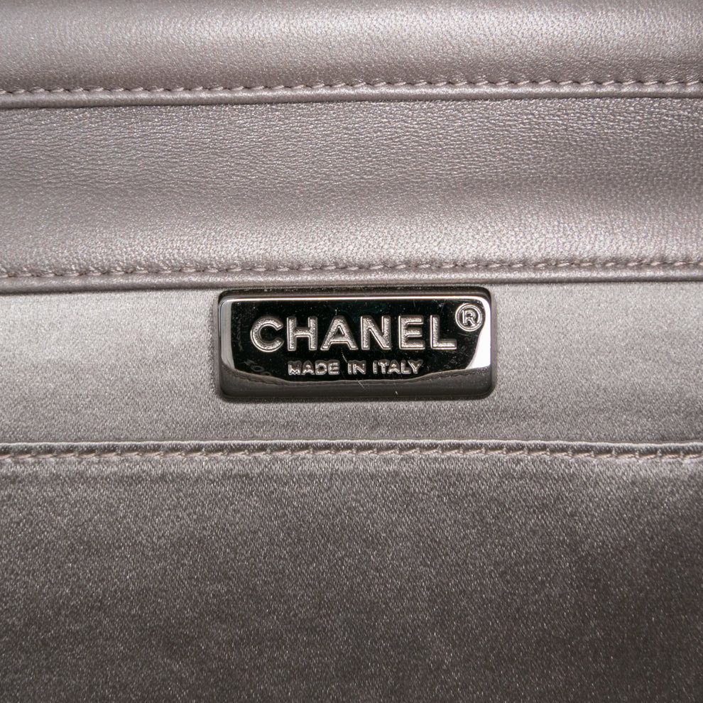 Chanel Small Lambskin Chocolate Bar CC Piercing Studded Chain Flap Bag