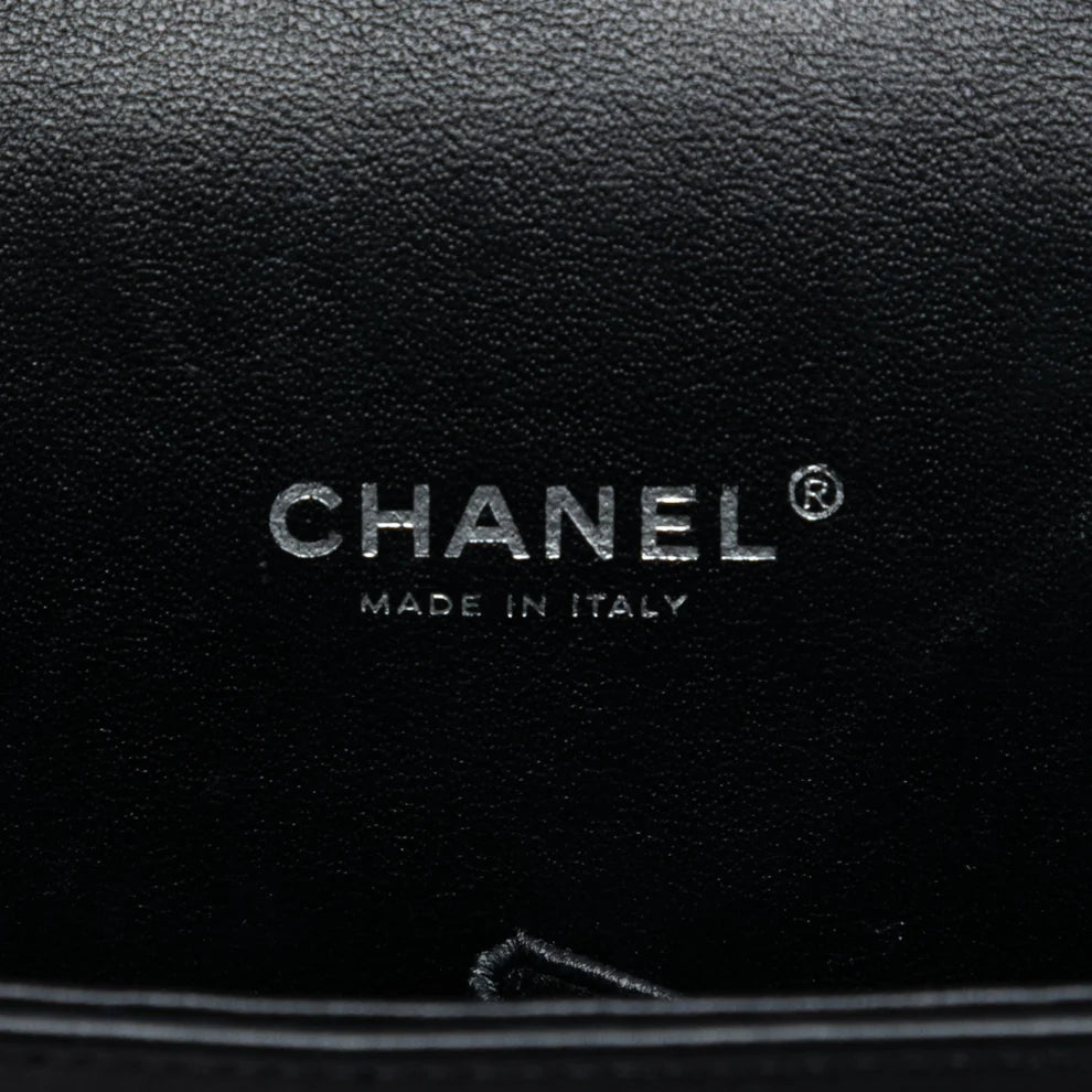 Chanel Maxi Classic Striped Patent Double Flap Bag