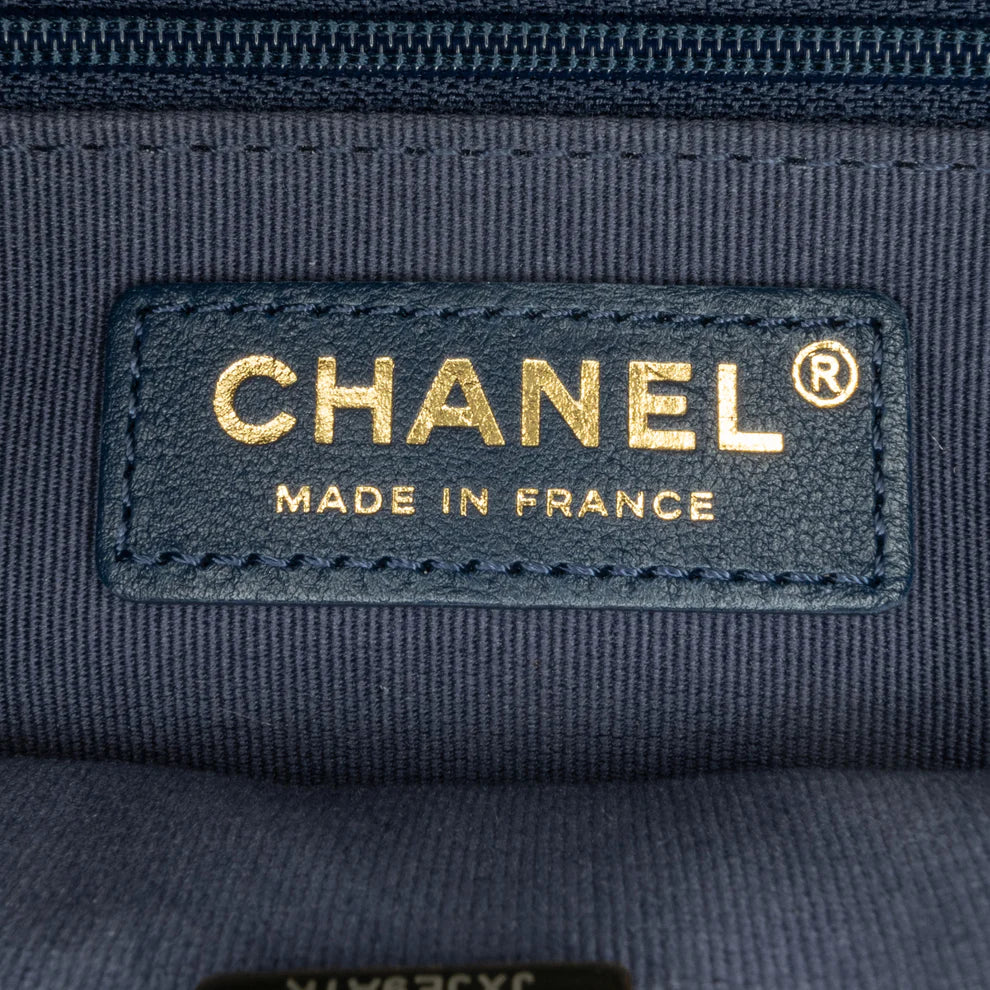 Chanel Small Tweed School Memory Top Handle Flap Bag