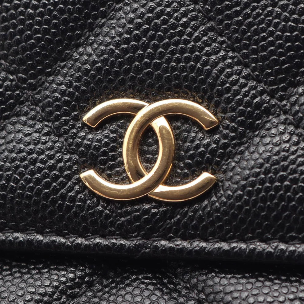 Chanel CC Quilted Caviar Single Flap Bag