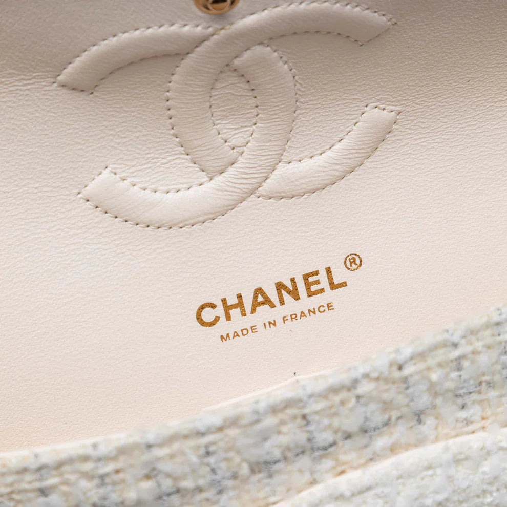 Chanel Medium Classic Tweed Patchwork Double Flap Bag