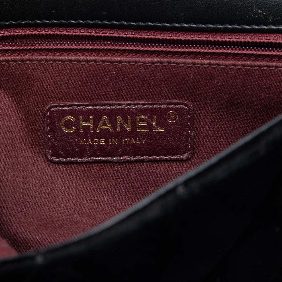 Chanel Small Quilted Velvet CC Eyelet Flap Bag