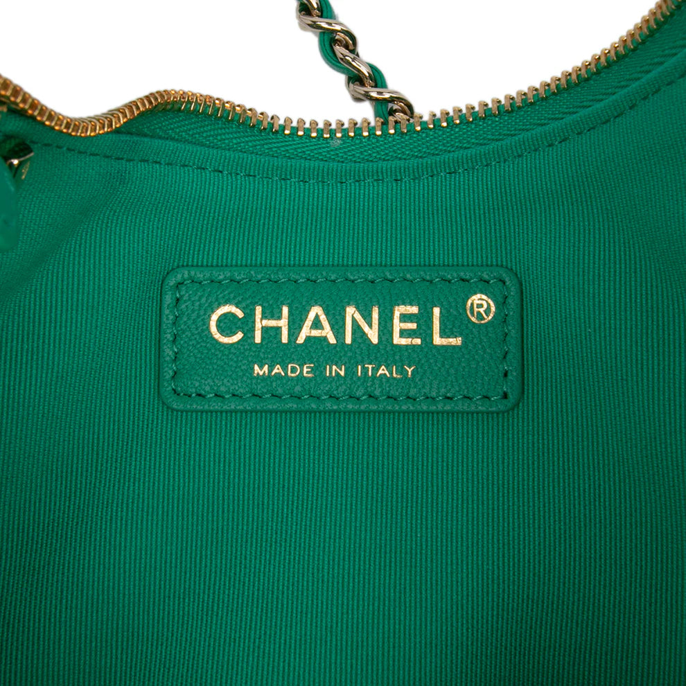 Chanel Small Quilted Lambskin Chain Around Hook Hobo Bag