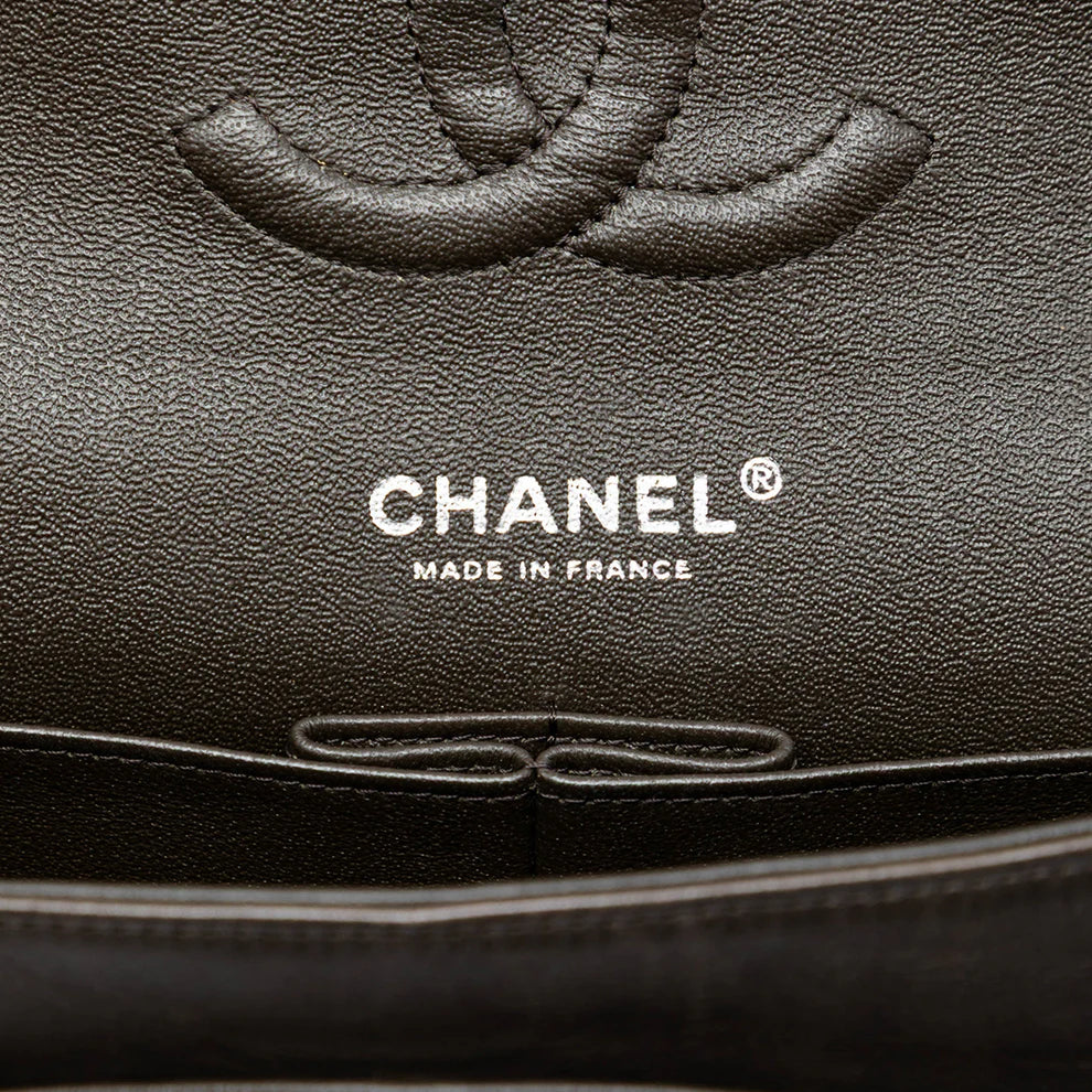 Chanel Medium Classic Tricolor Lambskin Double Flap Bag