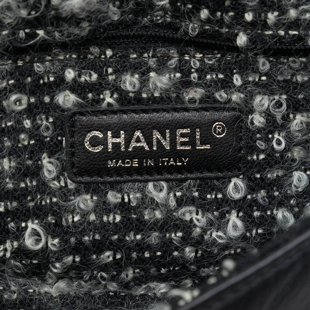 Chanel CC Quilted Lambskin Tweedy Flap Bag