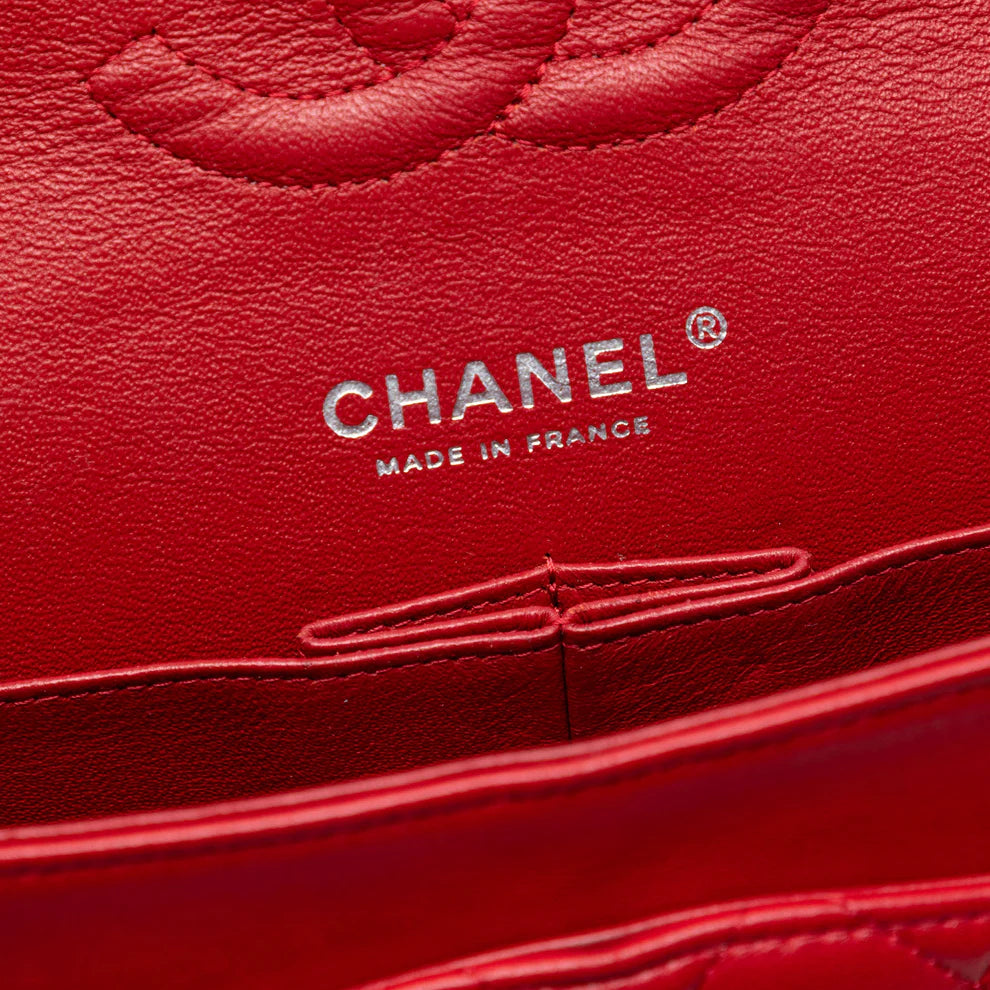 Chanel Medium Classic Tricolor Lambskin Double Flap Bag