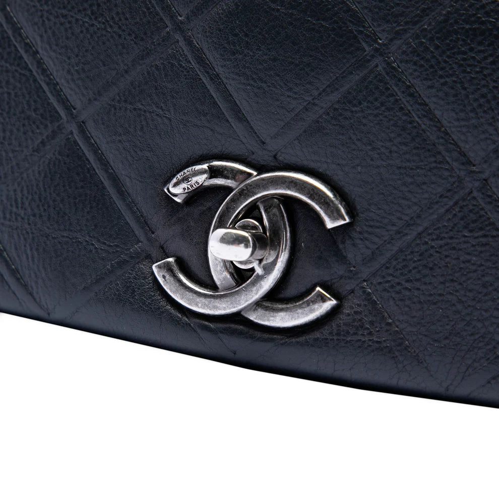 Chanel Small Diamond Embossed Calfskin New Chic Flap Bag