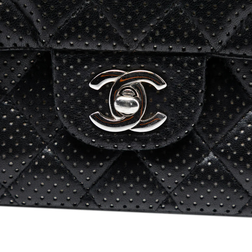Chanel Medium Classic Perforated Lambskin Double Flap Bag