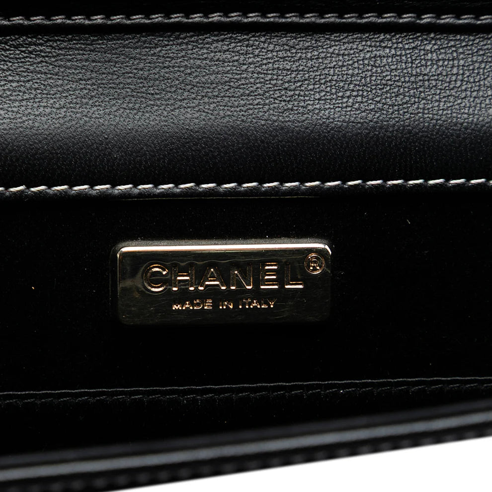 Chanel CC Lambskin Embroidered Clutch With Chain Bag