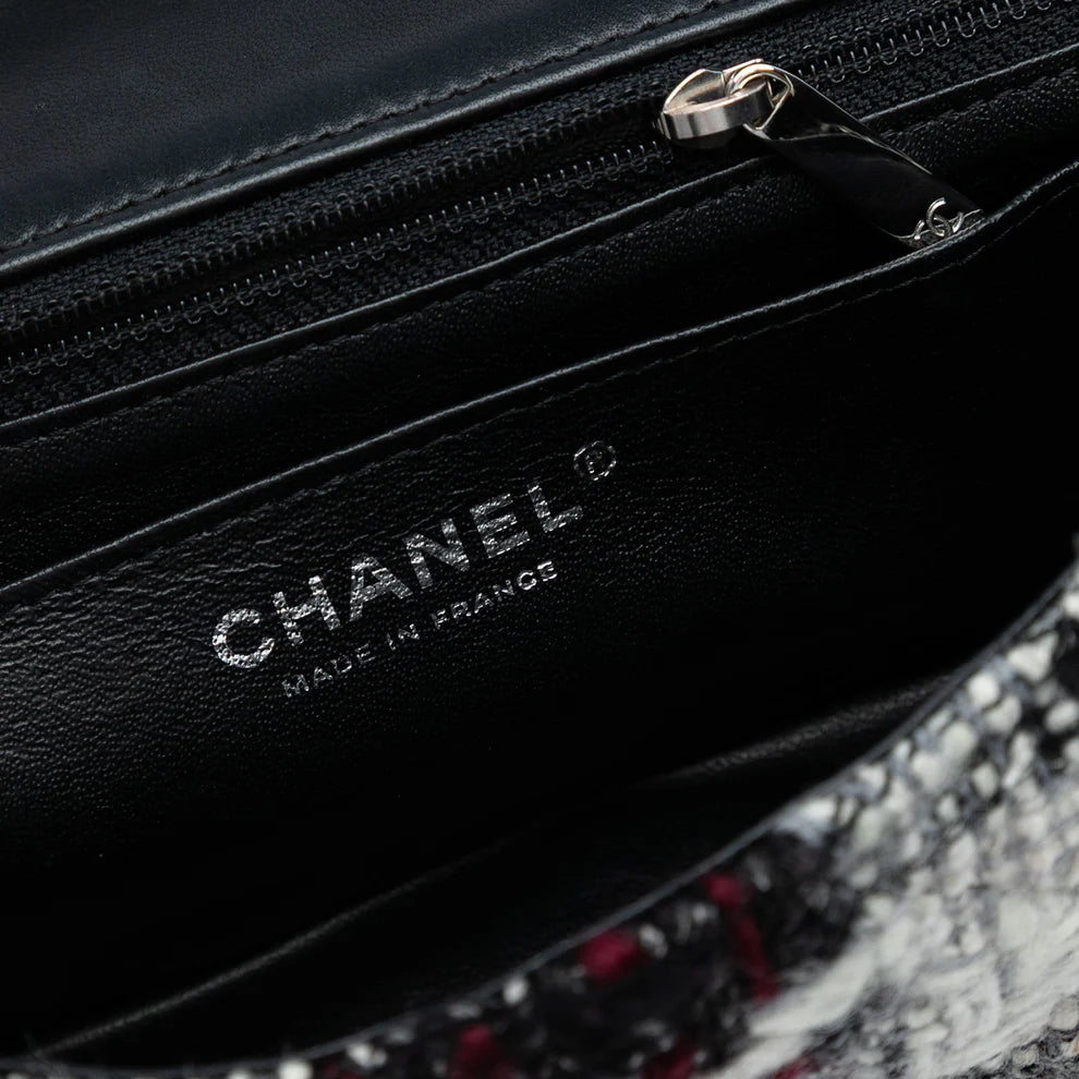 Chanel Mini Rectangular Quilted Tweed Single Flap Bag