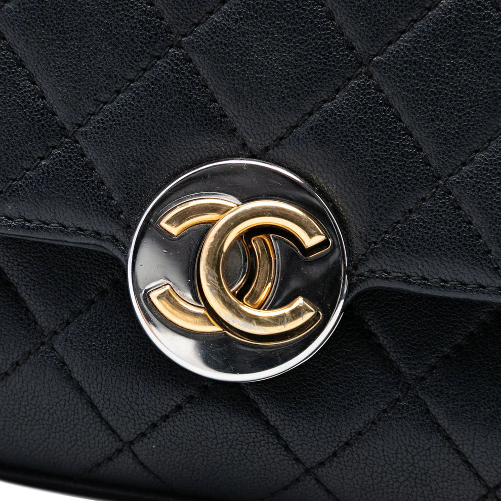 Chanel Quilted Lambskin Turn and Lock Flap Bag