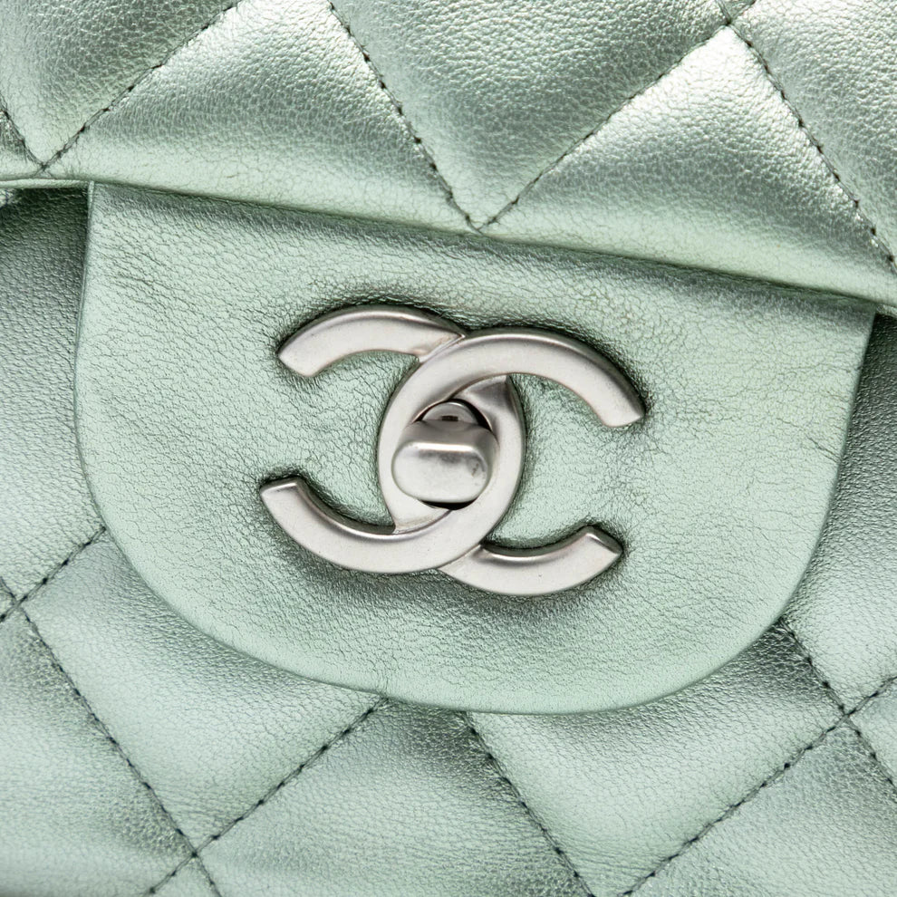 Chanel Jumbo Classic Metallic Lambskin Double Flap Bag