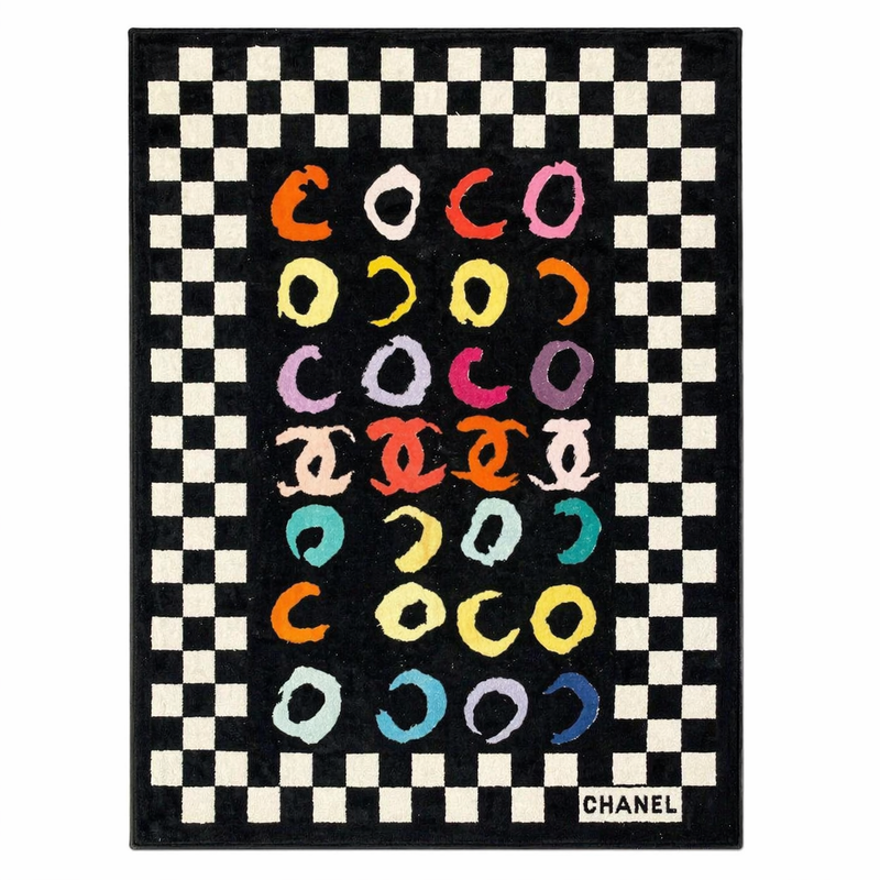 Chanel SS1995 Runway COCO Logo Beach Blanket  Multicolor
