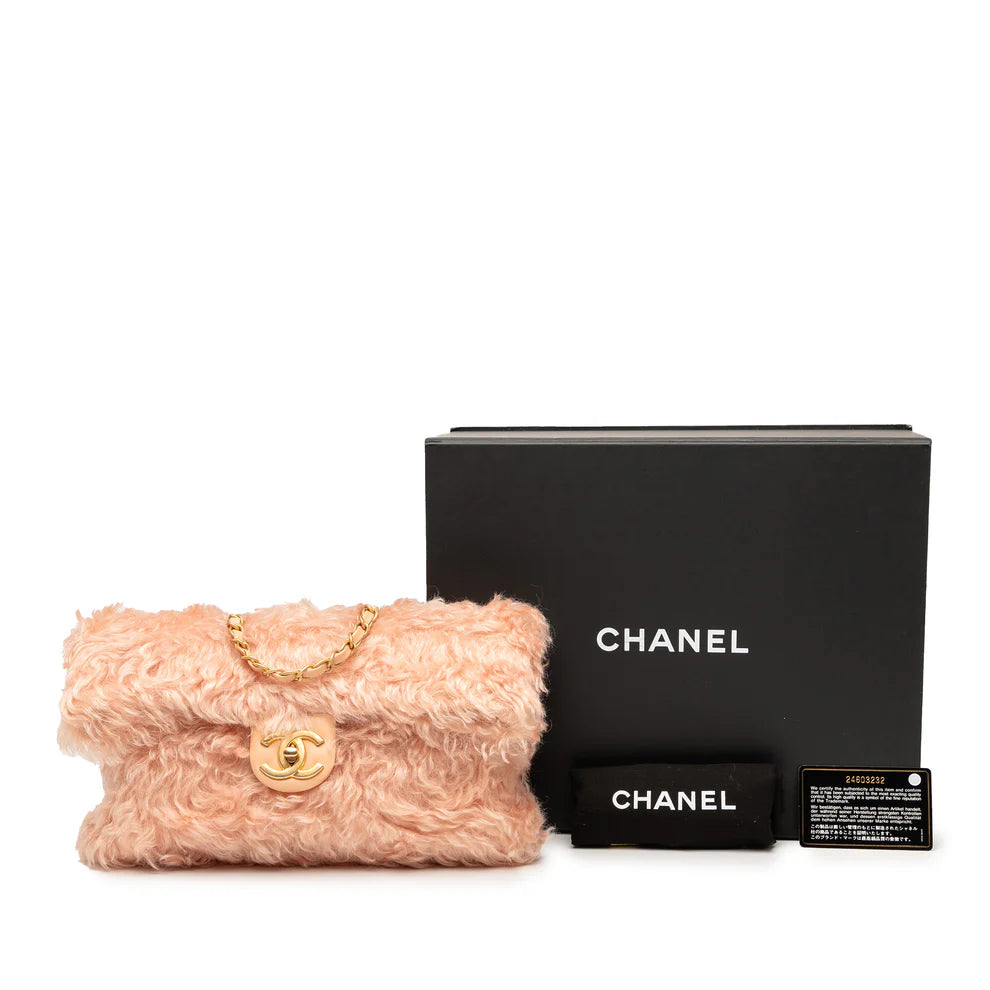 Chanel CC Fantasy Fur Clutch with Chain Bag