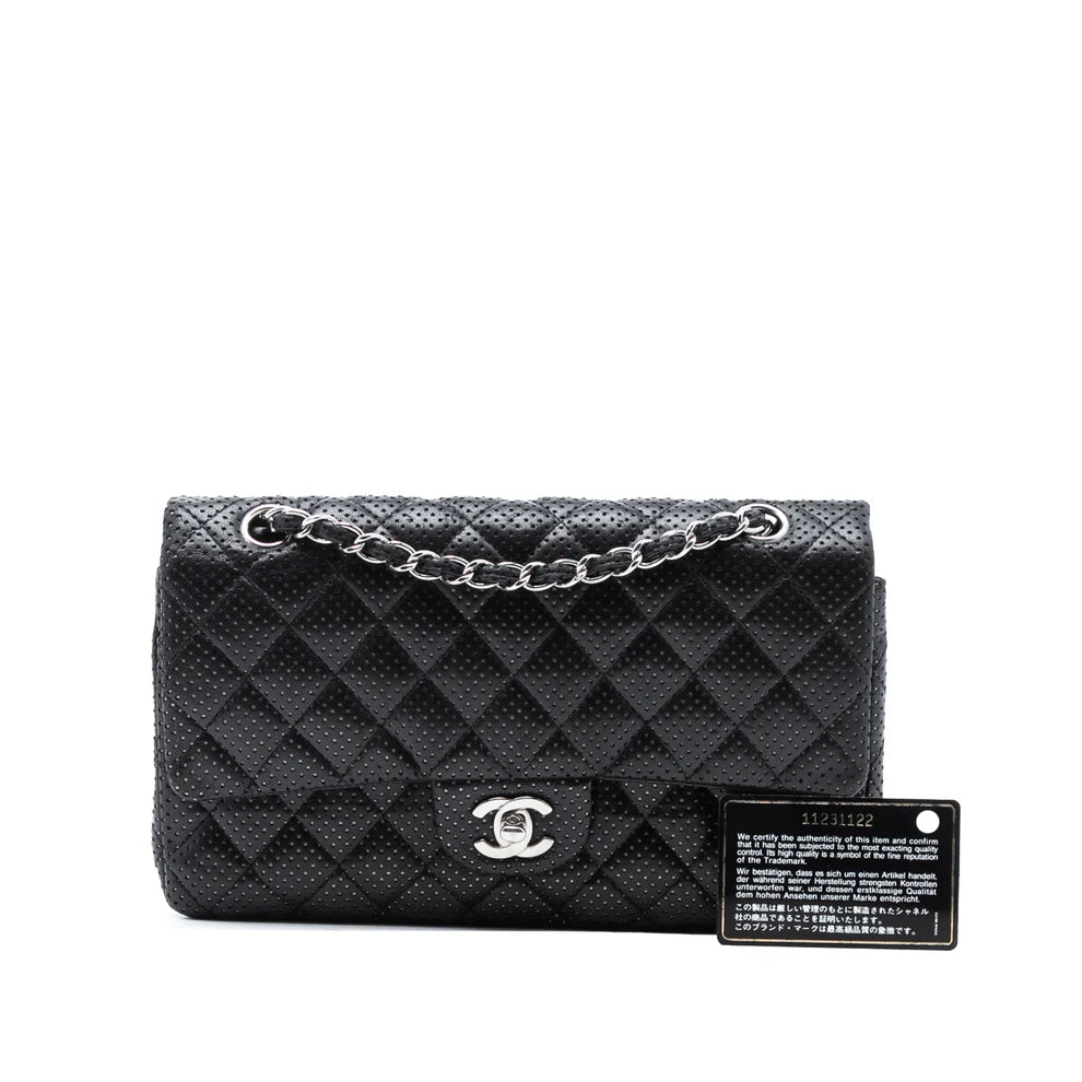Chanel Medium Classic Perforated Lambskin Double Flap Bag