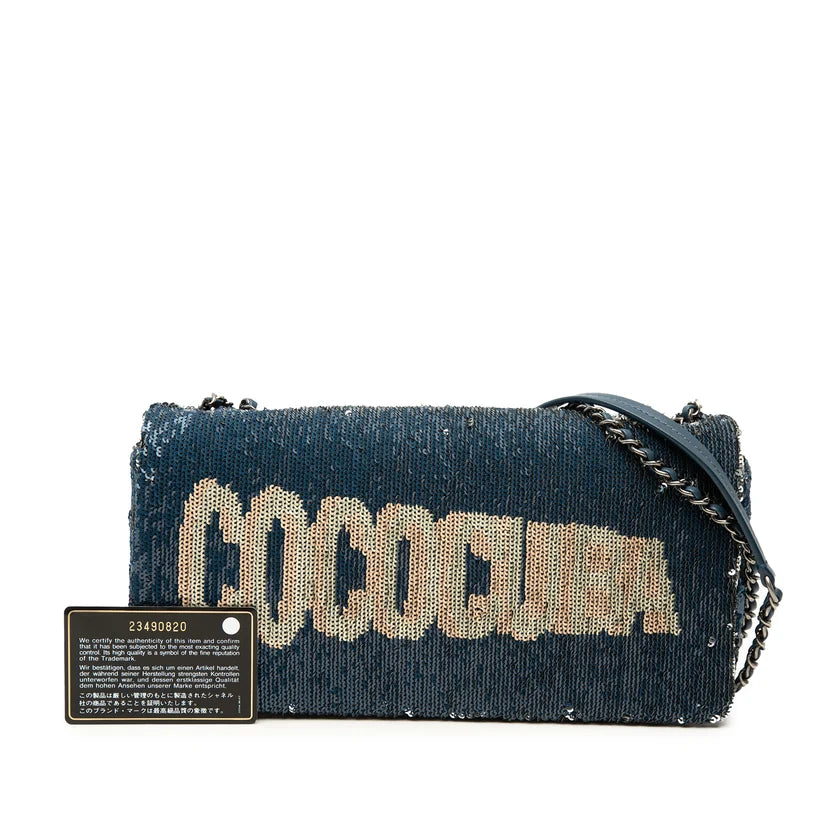Chanel Coco Cuba Sequins Flap Clutch with Chain Bag