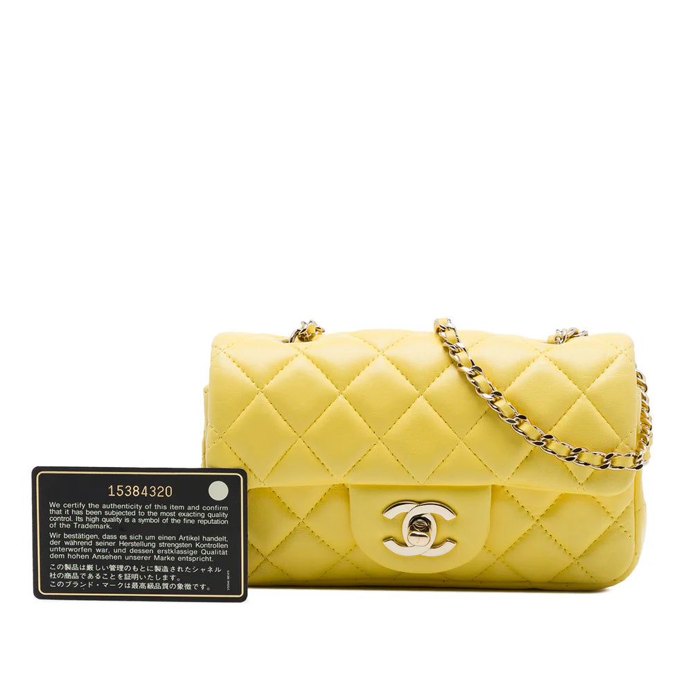 Chanel Extra Mini Rectangular Classic Lambskin Single Flap Bag