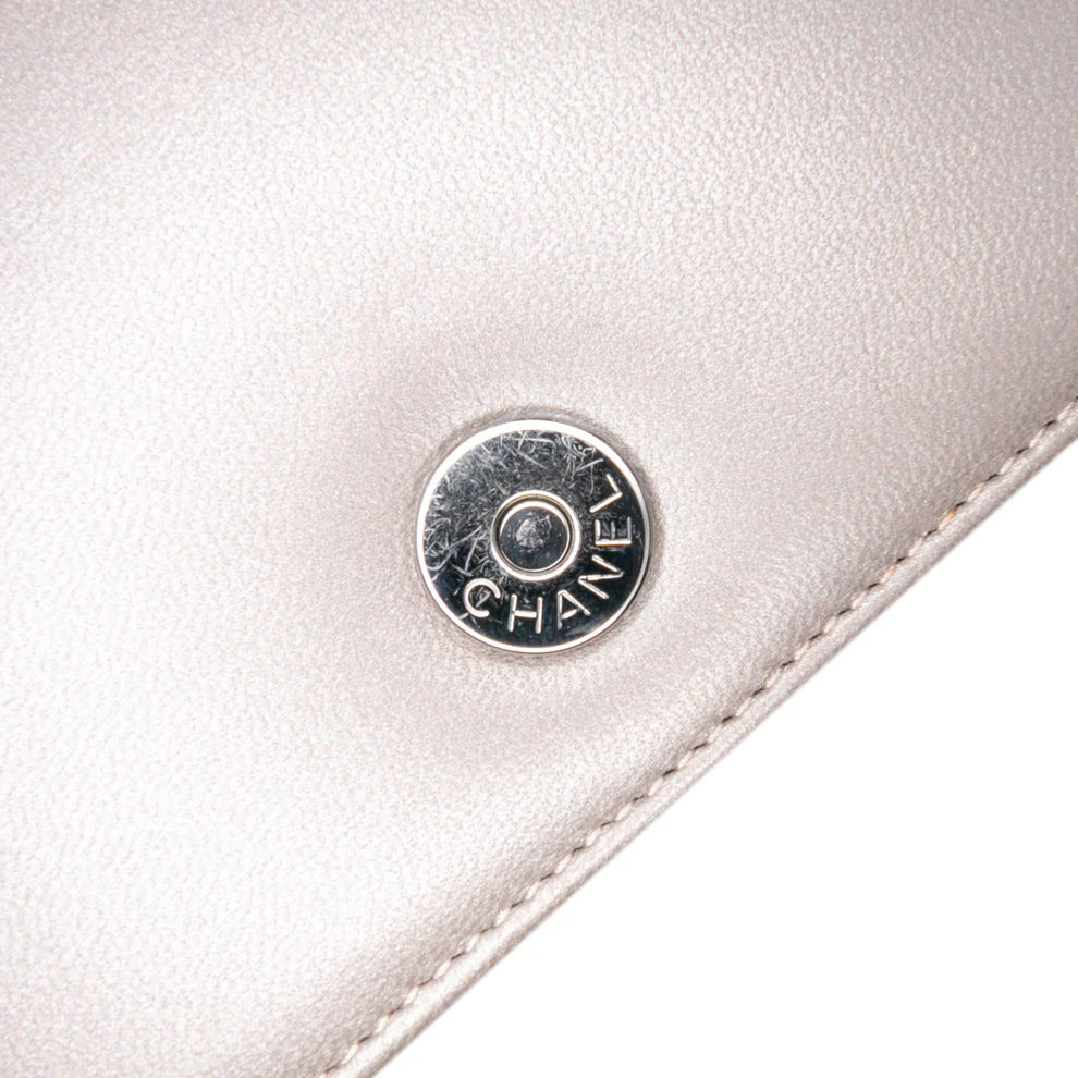 Chanel Small Lambskin Chocolate Bar CC Piercing Studded Chain Flap Bag