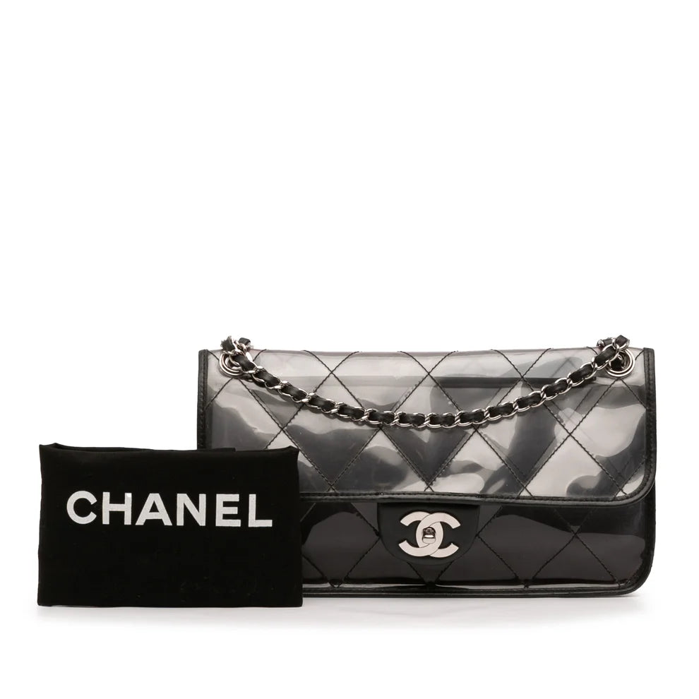 Chanel Stitched PVC and Calfskin Naked Flap Bag