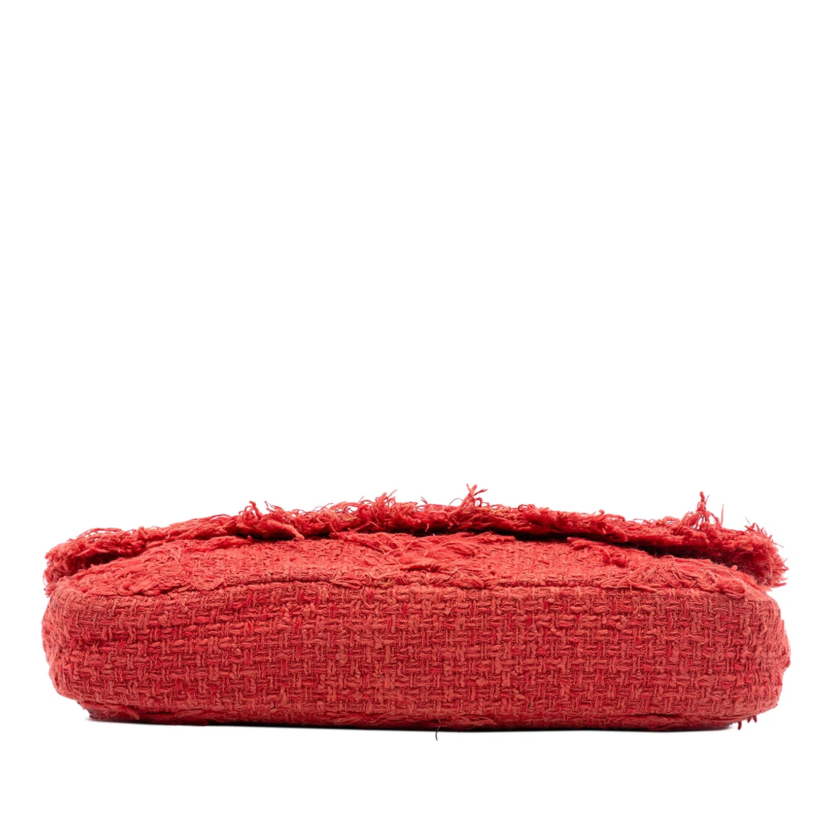 Chanel Medium Diamond Stitch Nature Tweed Bag Orange
