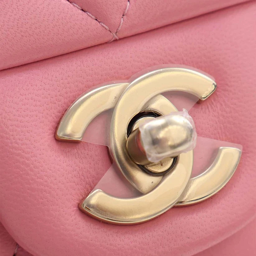 Chanel Mini Rectangular Classic Lambskin Top Handle Flap Bag