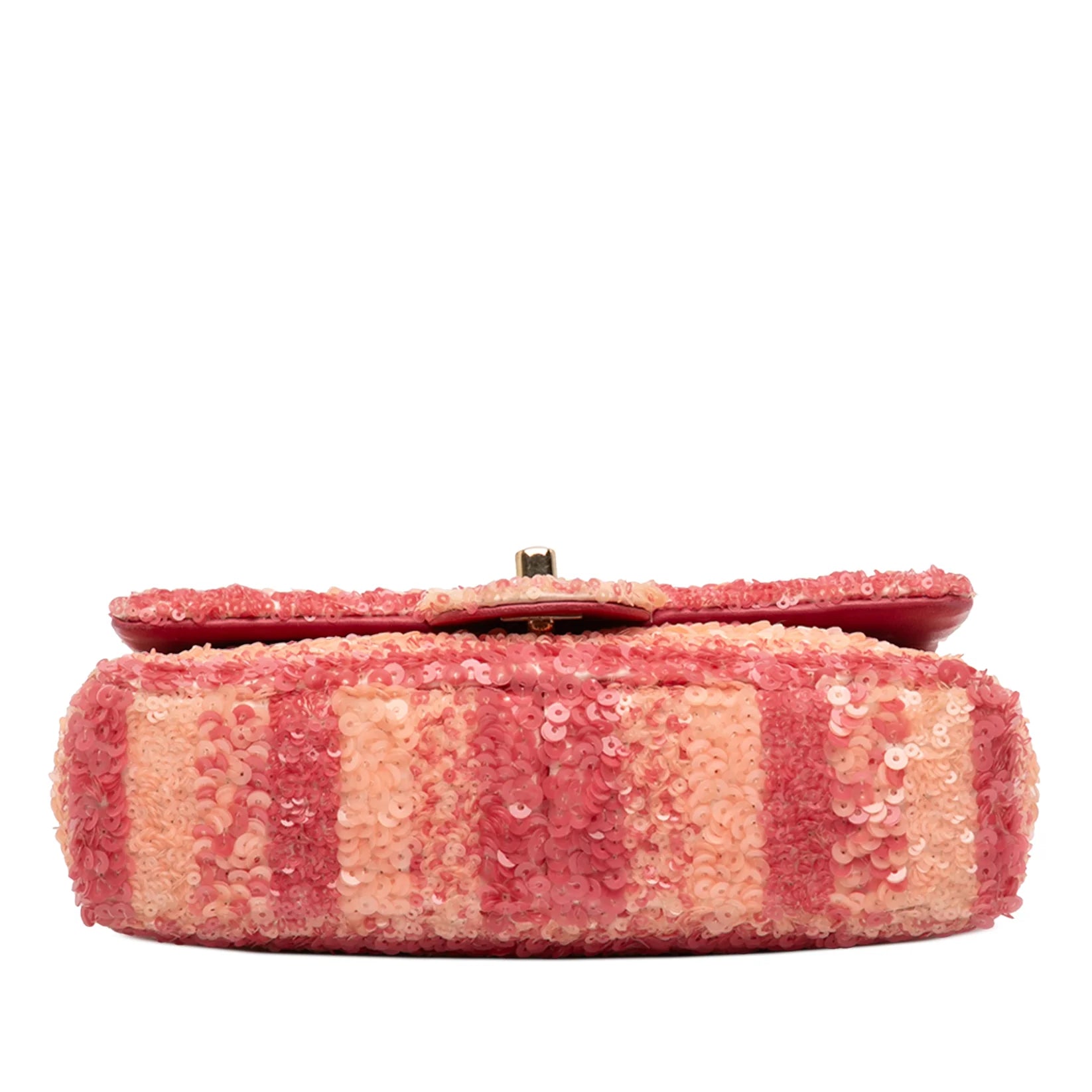 Chanel Mini Rectangular Bicolor Striped Sequins Flap