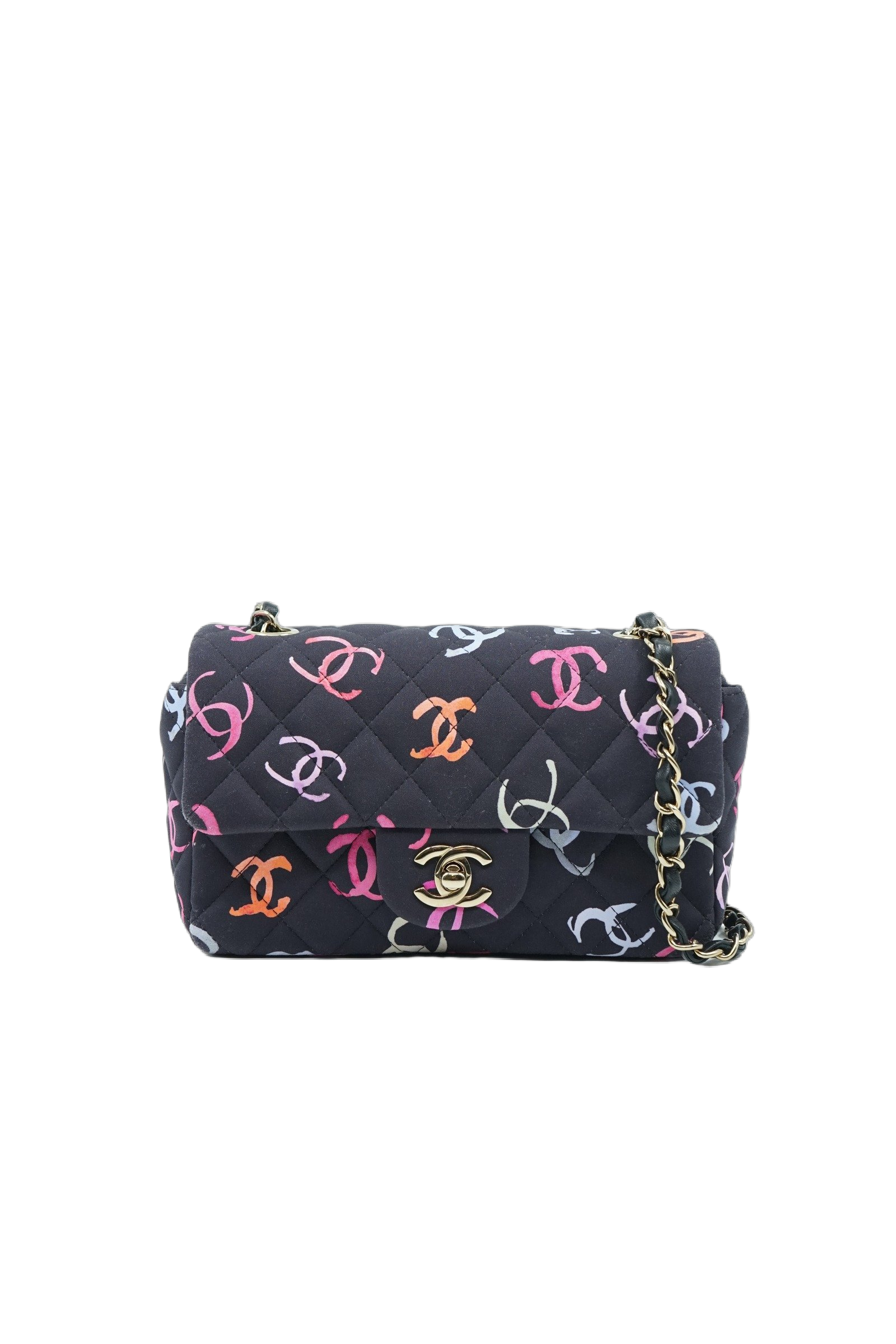 Chanel Logo Cotton Mini Rectangular Bag