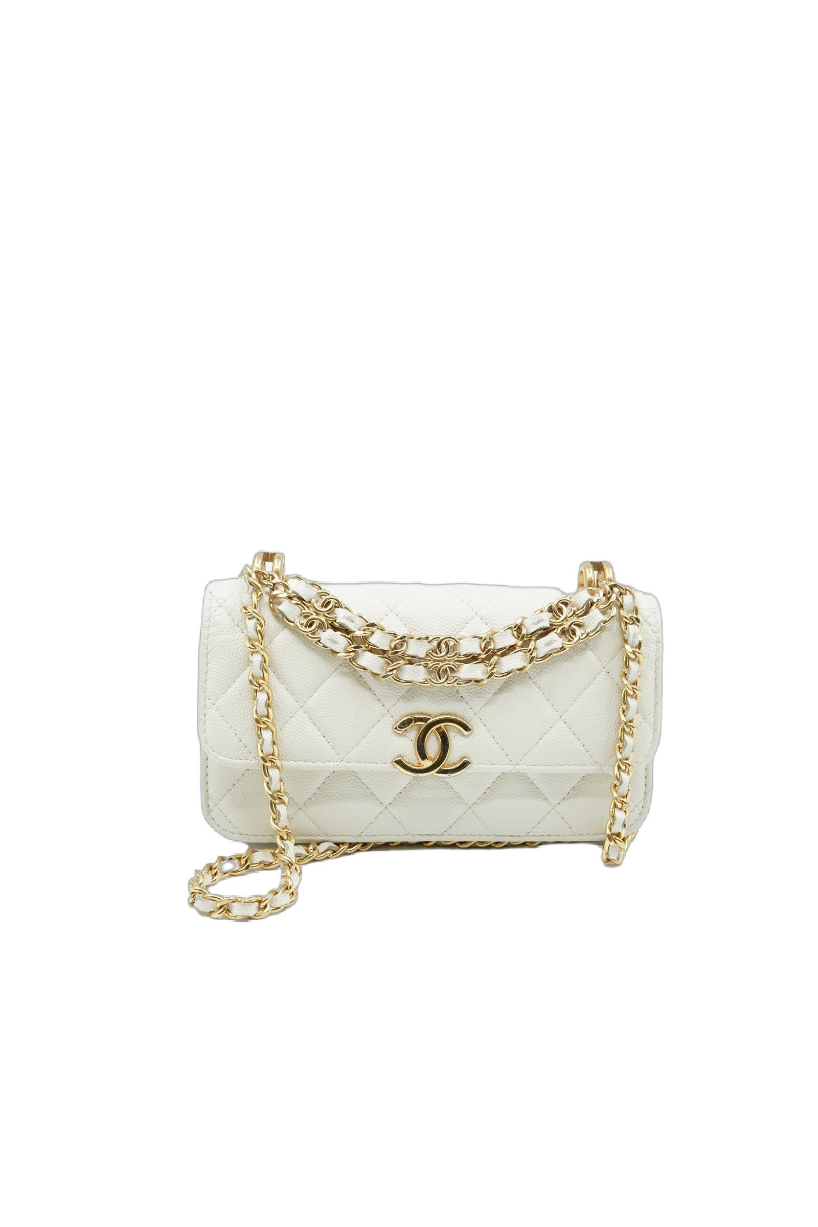 Chanel Coco First Wallet On Chain White
