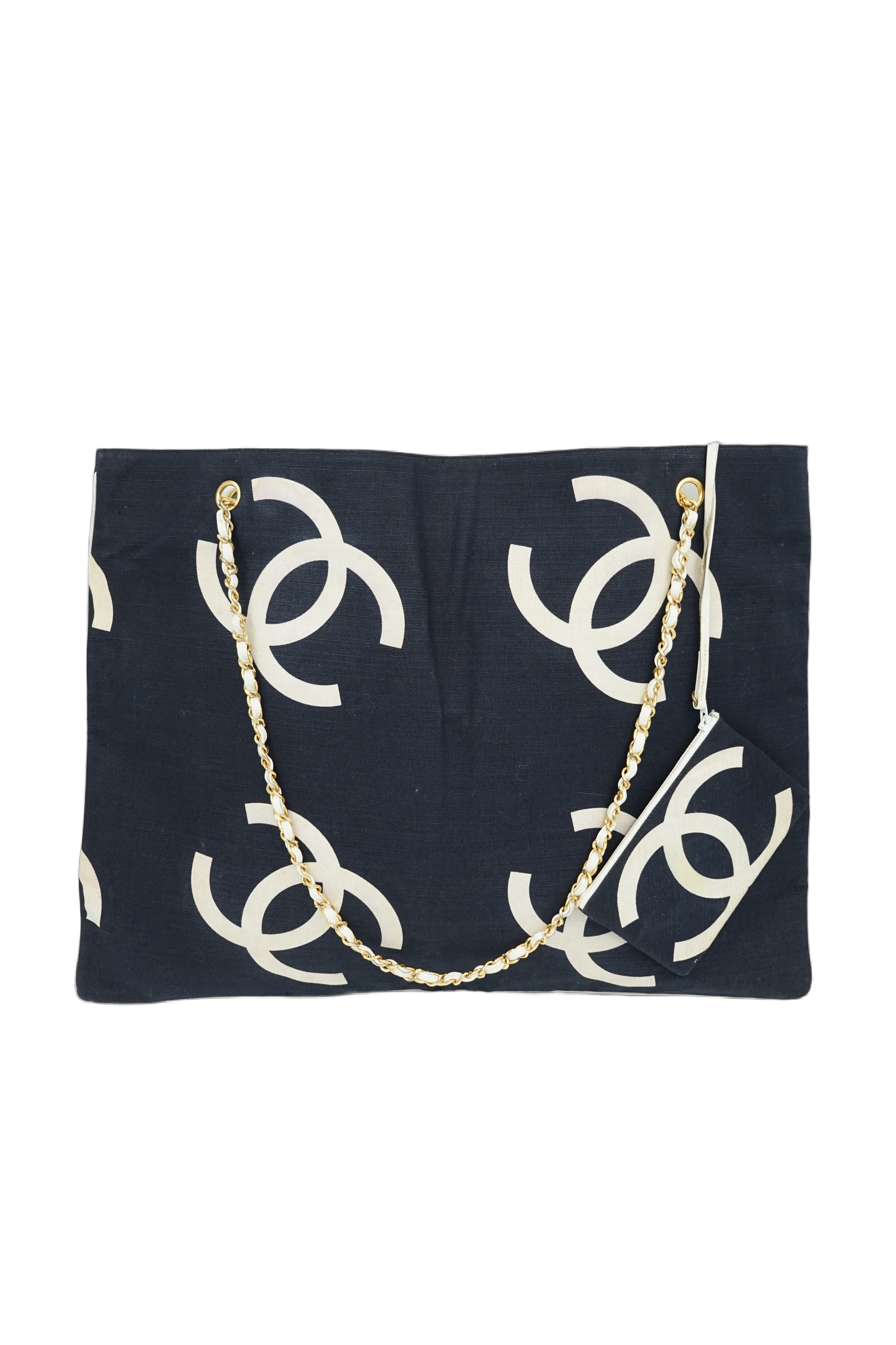 Chanel CC Logo Tote With Pouch