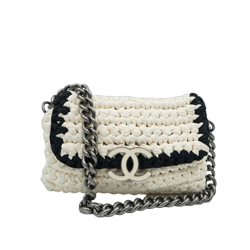 Chanel Fancy Crochet Flap Bag