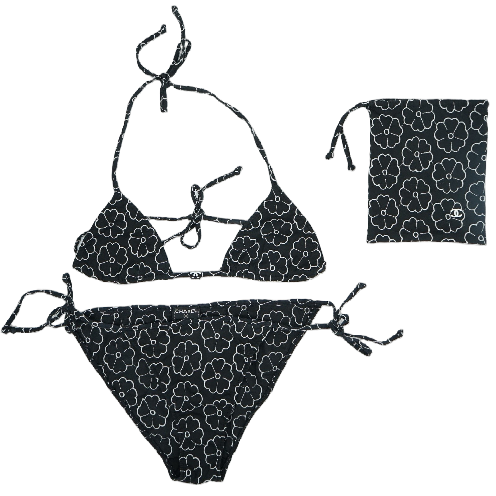 Chanel Camelia Flower Logo Bikini