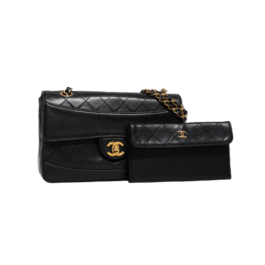 Chanel Single Flap Wallet Set