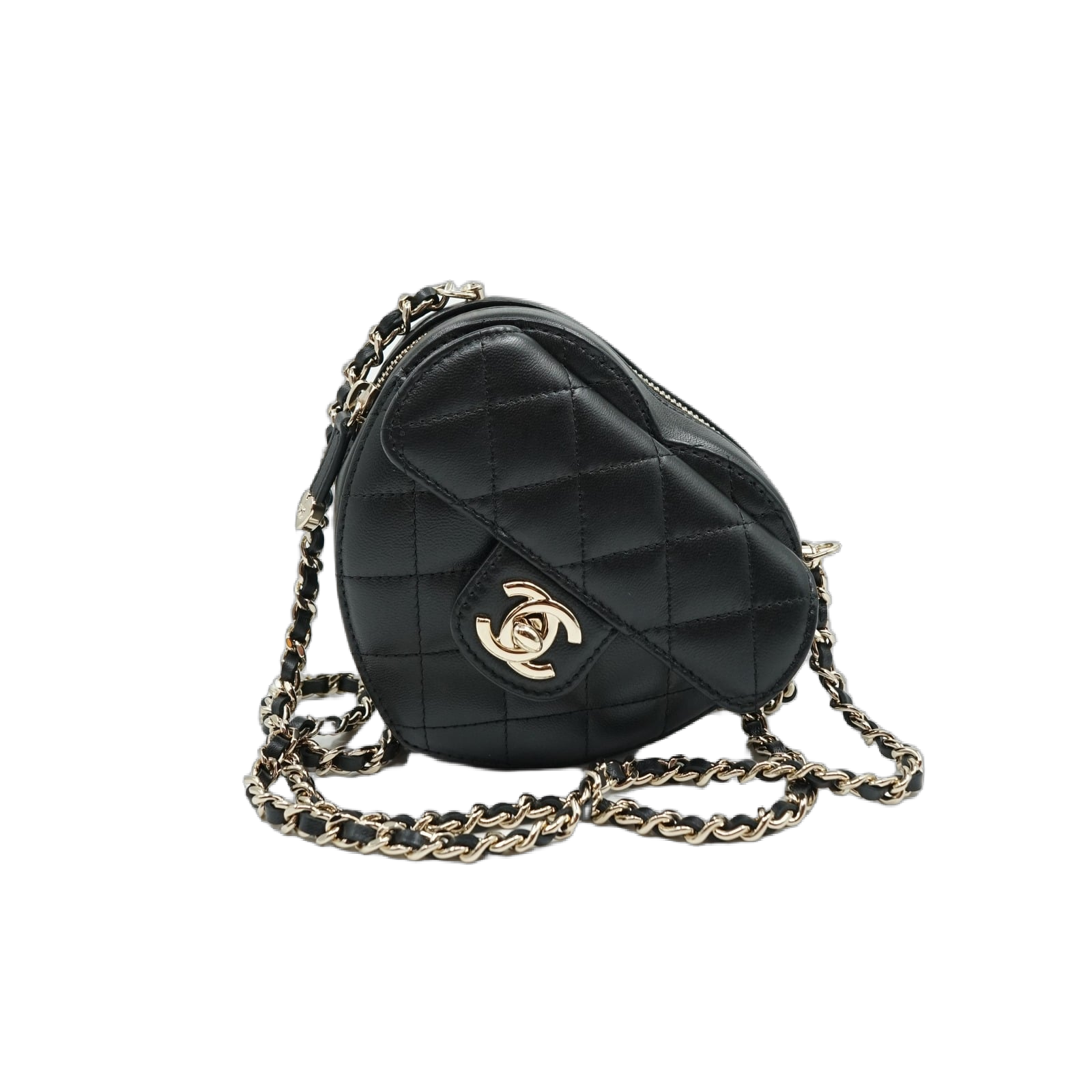 Chanel Love Heart Bag Black