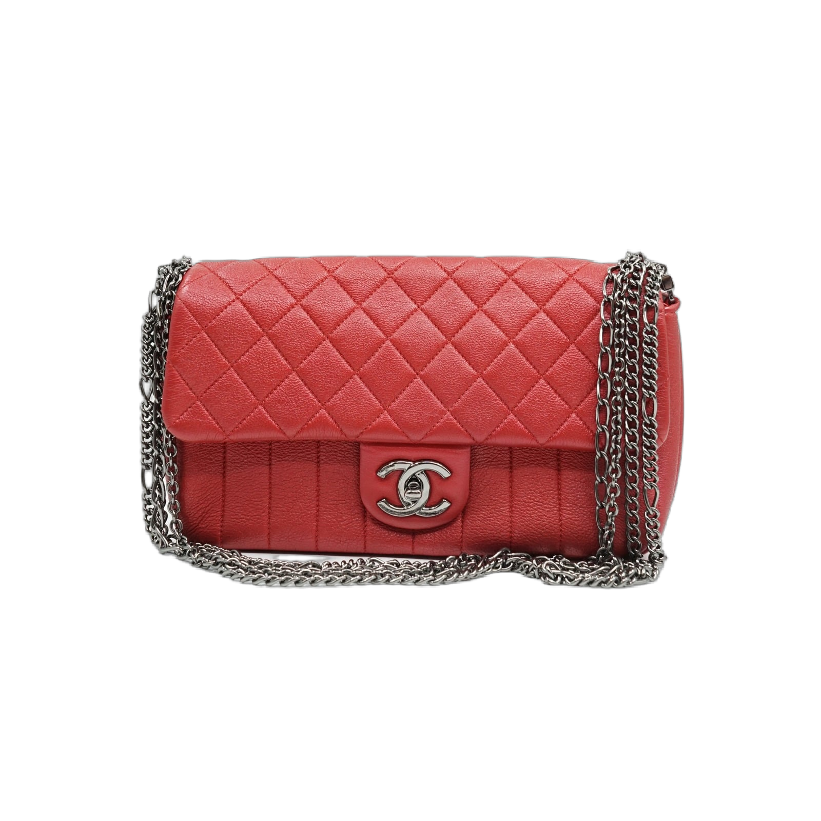 Chanel Quilted Caviar Leather Multi Chain Flap Bag