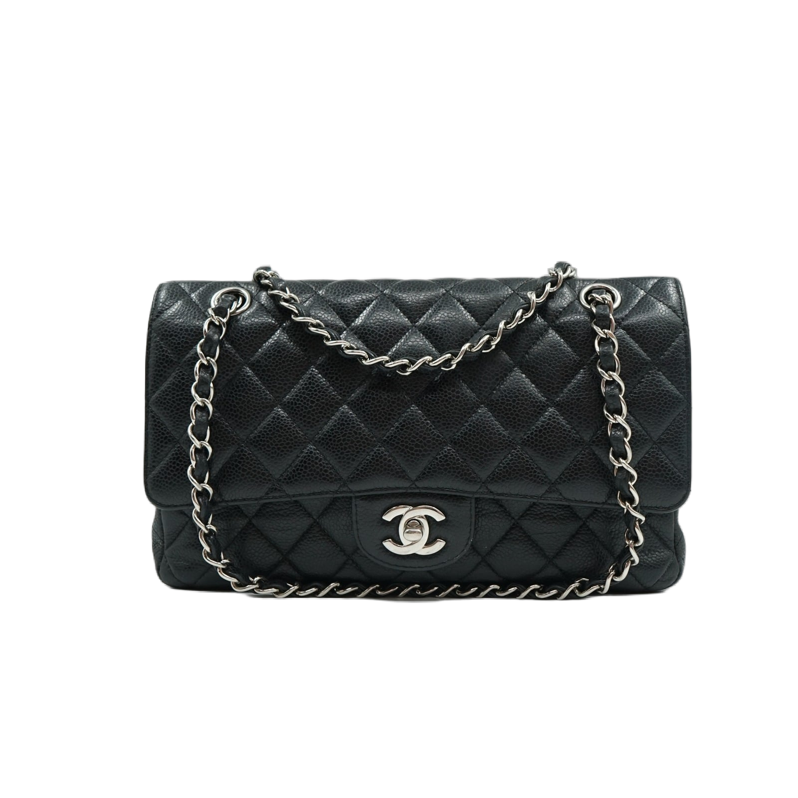 Chanel Caviar Leather Medium Double Flap Bag