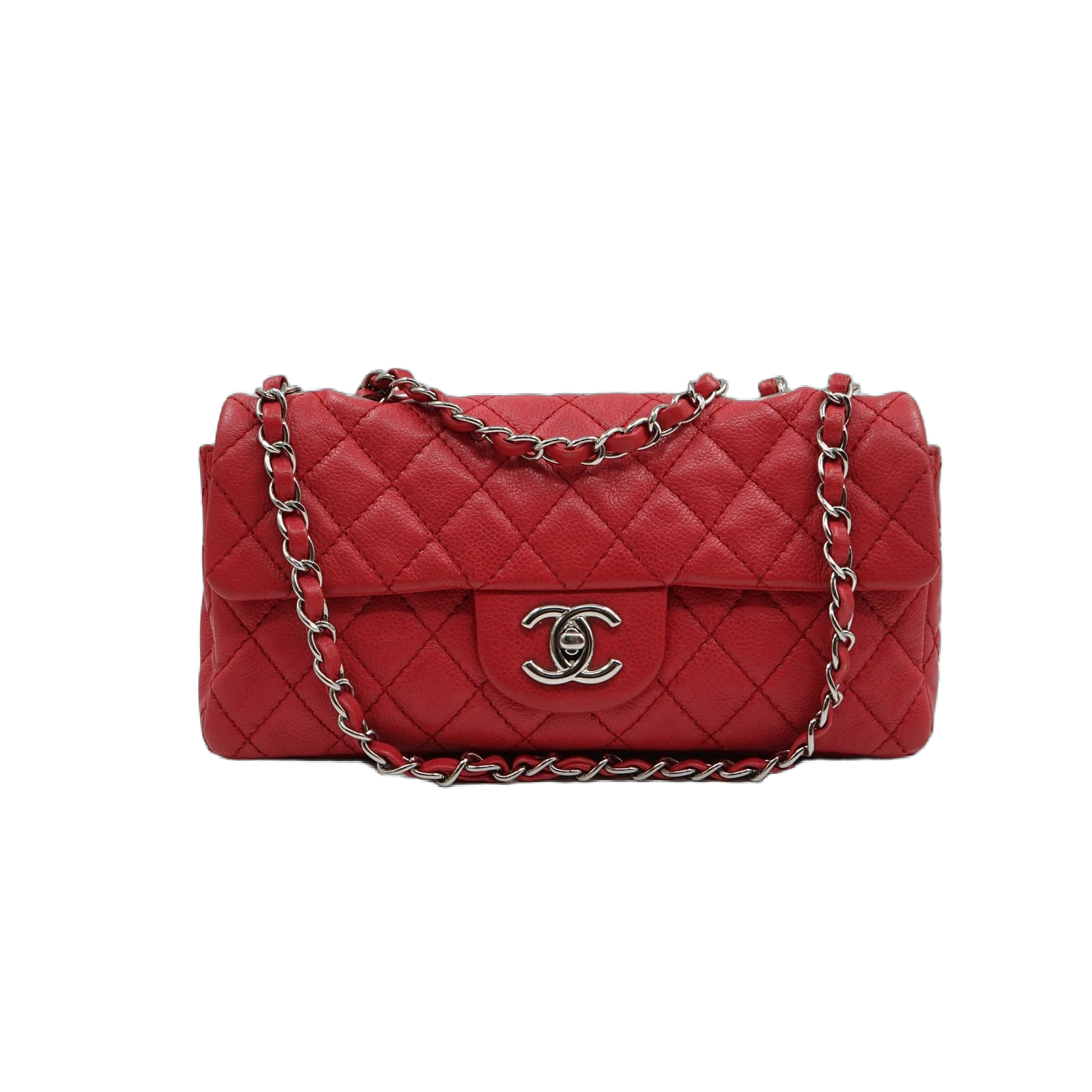 Chanel East West Red Caviar Leather