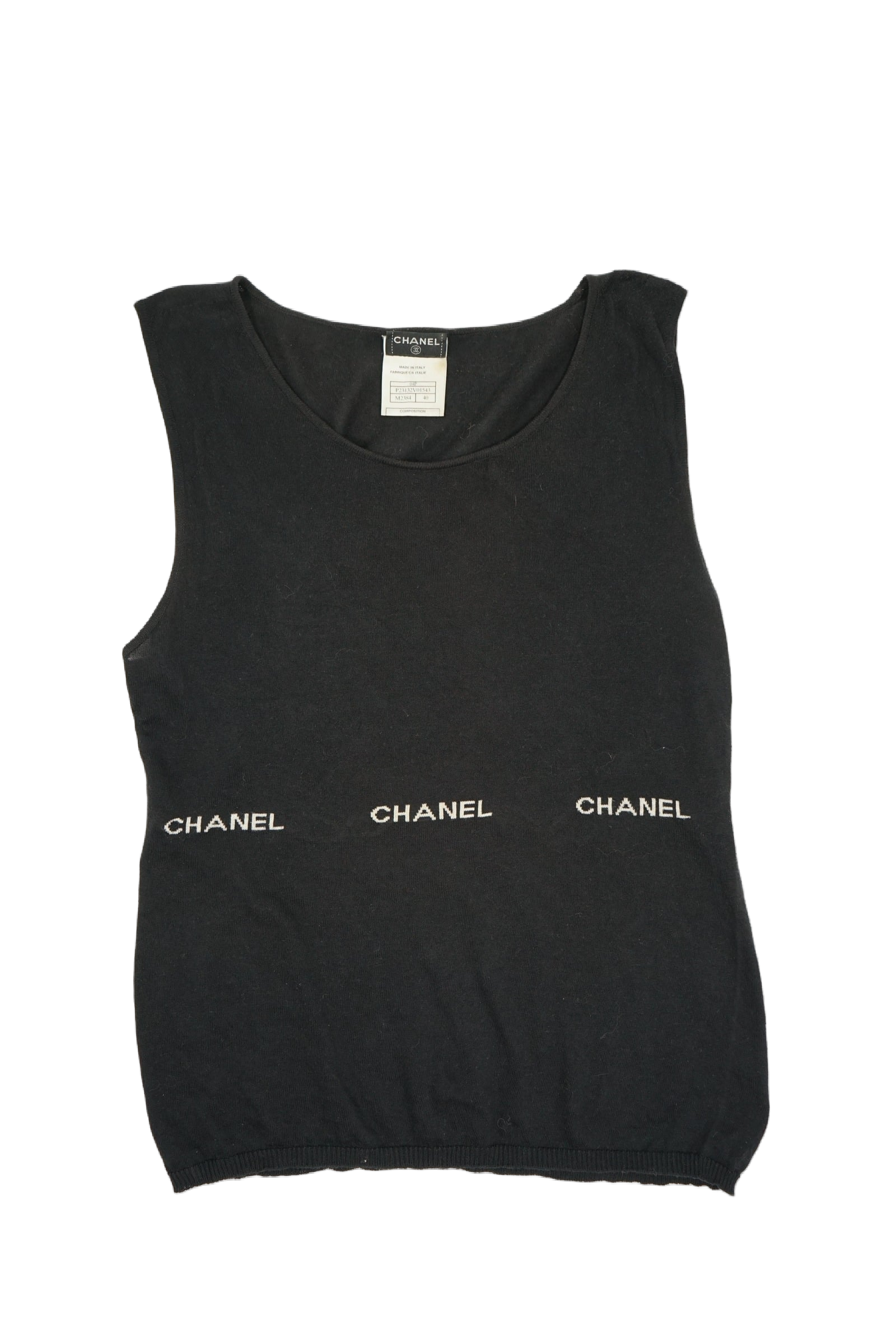 Chanel 2004 Knit Logo Vest Top