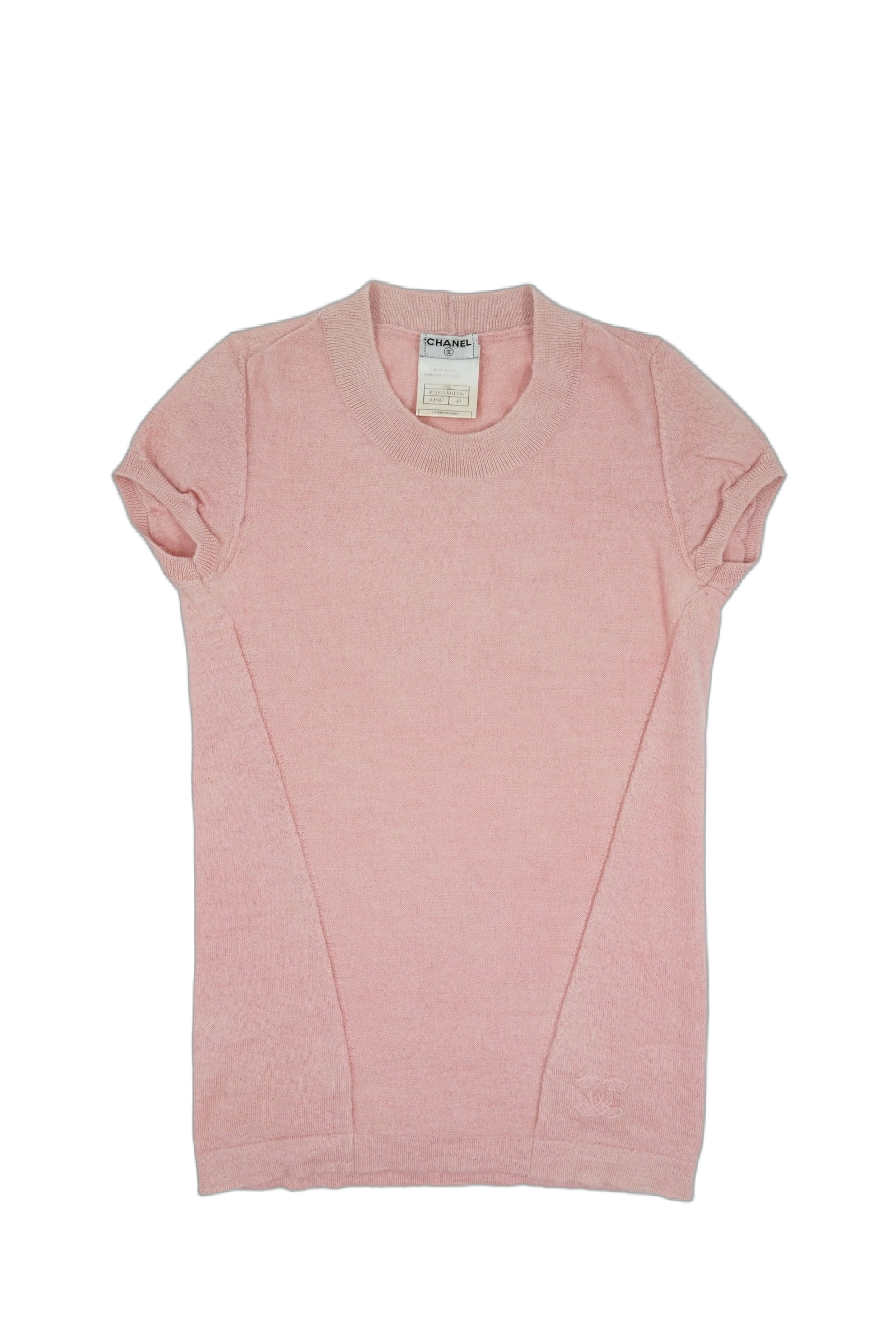 Chanel 2003 Casmere Pink Knit Tee