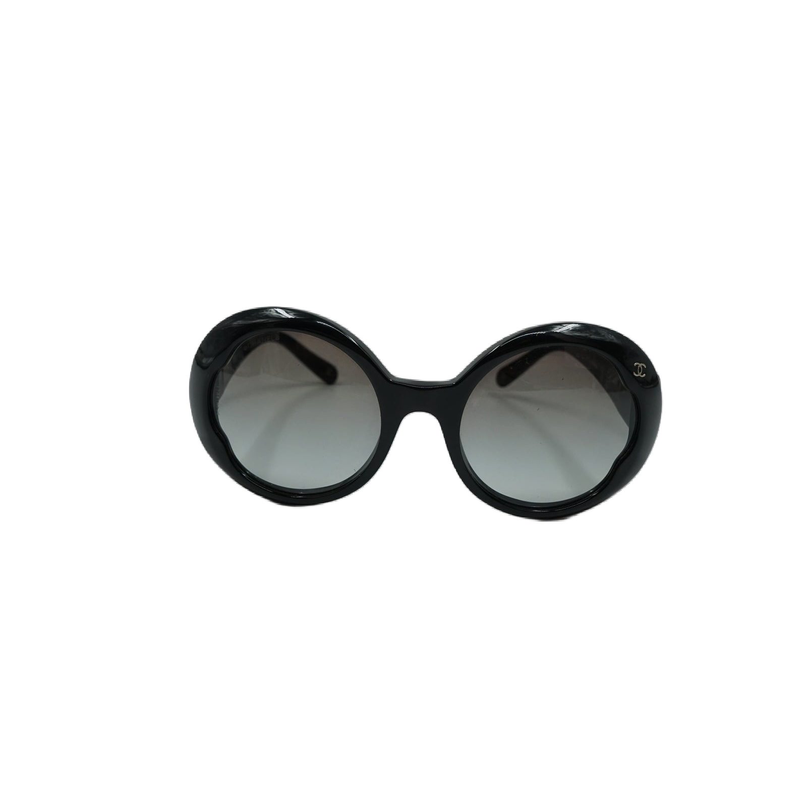 Chanel Round Sunglasses Black