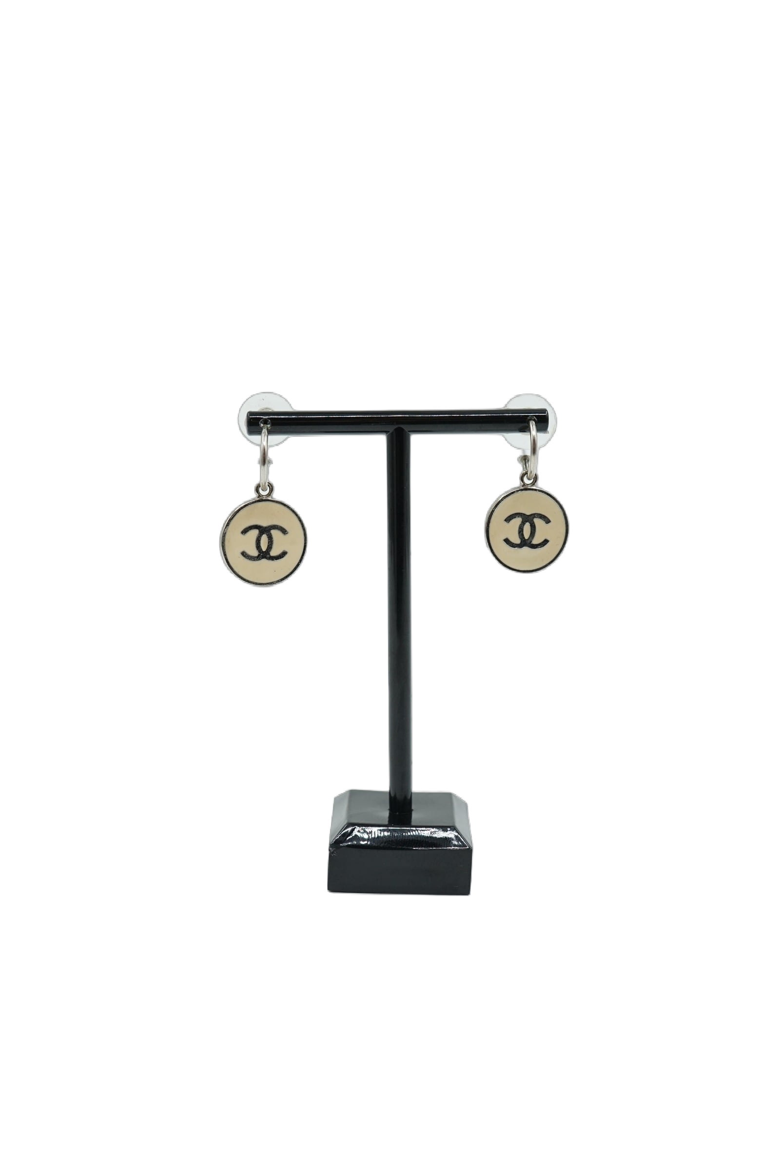 Chanel Medallion CC Enamel Earrings